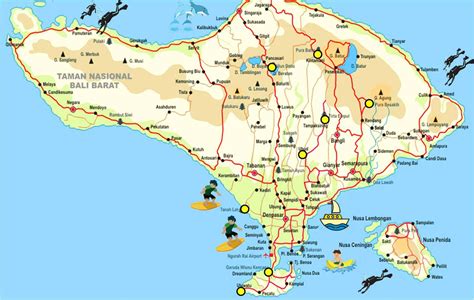 tourist map of bali|google map bali.